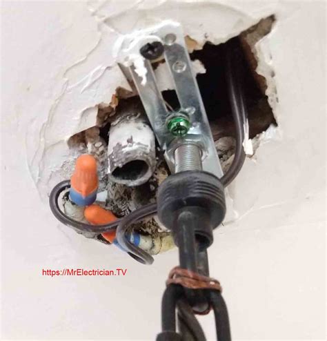 how to remove electric ceiling box bar|old work junction box ceiling.